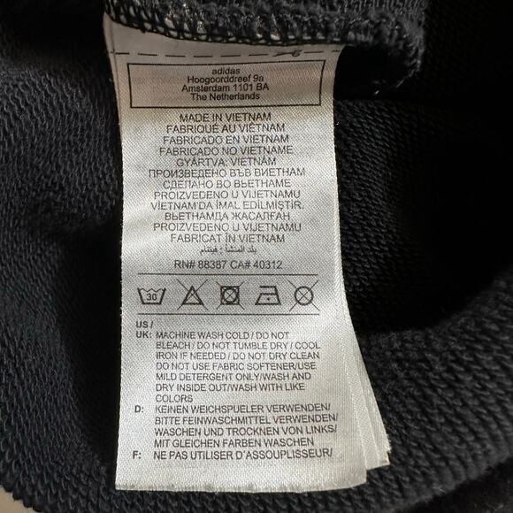 Adidas Originals Logomania Repeat Logo Track Pants Black Tan Small Blokecore Y2K - Picture 10 of 10